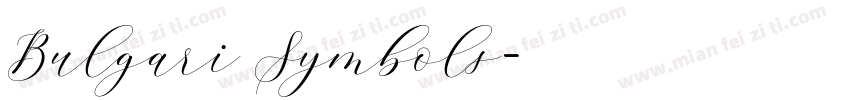 Bulgari Symbols字体转换